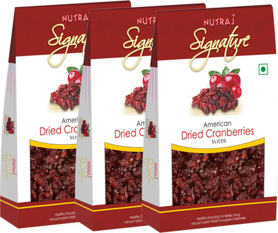 

Nutraj Signature American Dried Cranberries Sliced (Pack of 3)(300 g, Pouch)