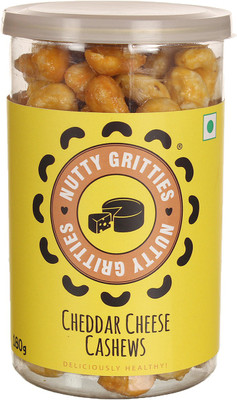 

Nutty Gritties Cheeddar Cheese Dry Fruit Cashews(180 g, Mason Jar)