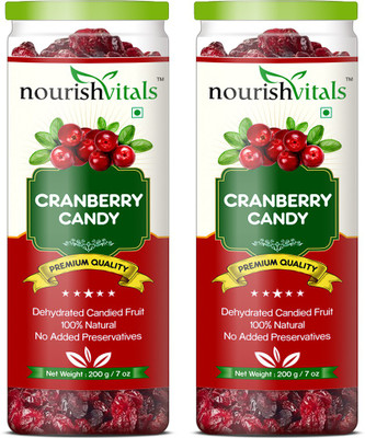 

NourishVitals (Dehydrated Fruits) Dried Fruits Cranberries(200 g, Plastic Bottle)