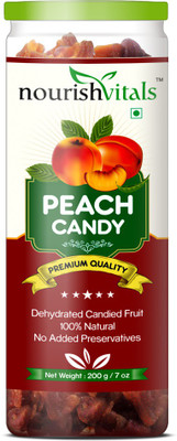 

NourishVitals Peach Dried Fruit (Dehydrated Fruits) Peaches(200 g, Tin)
