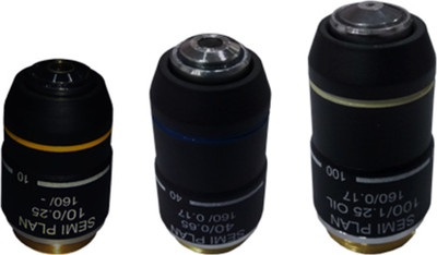 

LABOVISION 10x 40x 100x din semi plain Objective Microscope Lens
