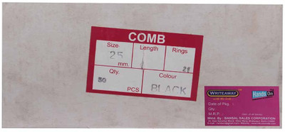 

HANDSON Binding Gum 21 Loops Plastic 25mm Black (Pack of 50 ) Office Set(Black)
