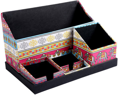 

Rajrang Paper handicrafts Office Set(Pink)