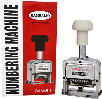 

BAMBALIO 10 digits Numbering Machine Bam-45-10 Office Set(Steel)