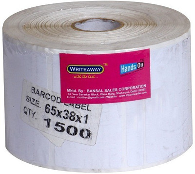 

Writeaway Barcode Label, 1500 65x38x1mm Office Set(White)