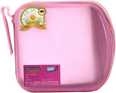 

HANDSON CD Holder (40 Pockets) Pink , Plastic Office Set(Pink)