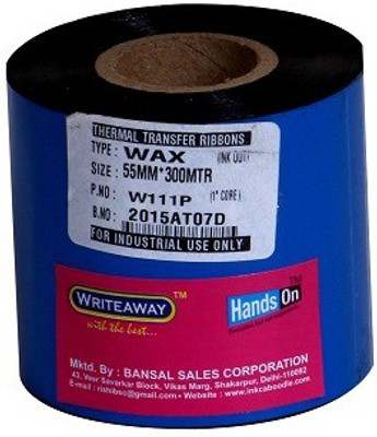

writeaway Wax Barcode Ribbon 55x300 mtm Office Set(Multicolor)