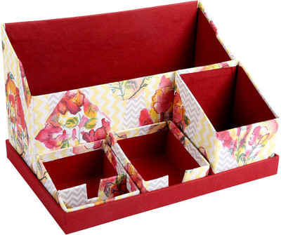

Rajrang Paper handicrafts Office Set(Red)
