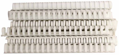 HANDSON Binding Gum 21 Loops Plastic 25mm White (Pack of 50 ) Office Set(White)