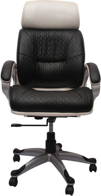 

VJ Interior Leatherette Office Arm Chair(White)