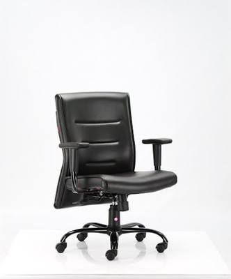 

HOF carbon MediumBack Professional Leatherette Office Arm Chair(Black)