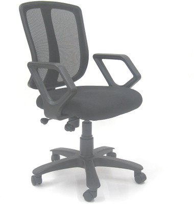 

Chromecraft Fabric Office Arm Chair(Black)