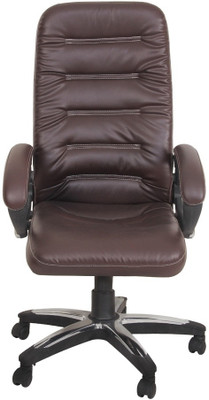 

Ks chairs Leatherette Office Arm Chair(Brown)