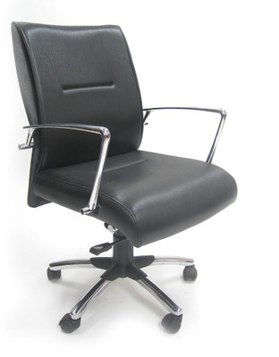 

Chromecraft Leatherette Office Arm Chair(Black)