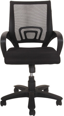 

Ks chairs Fabric Study Arm Chair(Black)