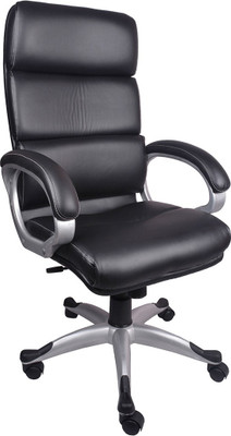 

VJ Interior Leatherette Office Arm Chair(Black)