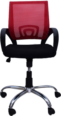 

Regentseating Fabric Office Arm Chair(Red, Black)