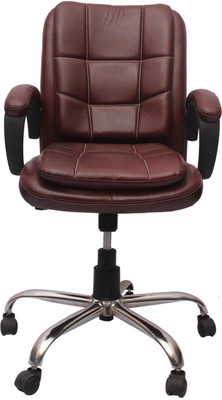 

VJ Interior Leatherette Office Arm Chair(Black)