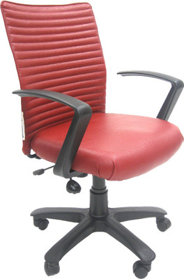 

Chromecraft Fabric Office Arm Chair(Red)