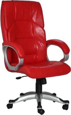 

VJ Interior Leatherette Office Arm Chair(Red)