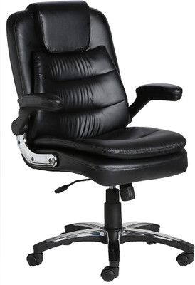 

VJ Interior Leatherette Office Arm Chair(Black)