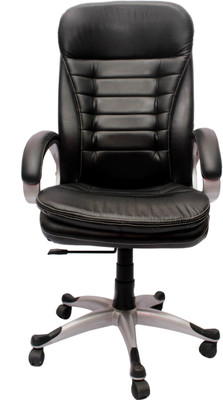 

VJ Interior Leatherette Office Arm Chair(Black)
