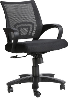 

VJ Interior Fabric Office Arm Chair(Black)