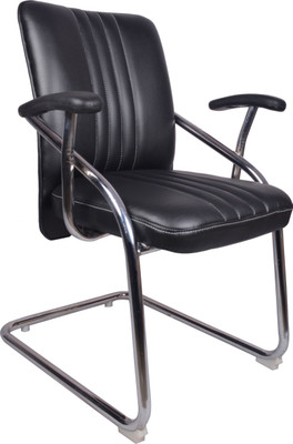 

VJ Interior Leatherette Office Arm Chair(Black)