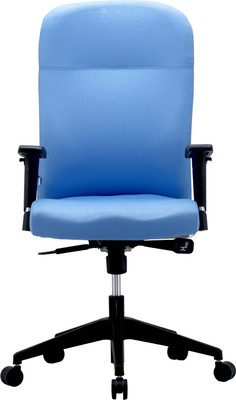 Bluebell Supremo High Back Synthetic Fiber Office Arm Chair(Blue)