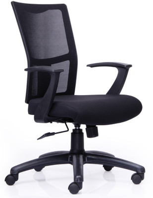 

Durian Angeli Fabric Office Arm Chair(Black)