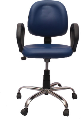 

VJ Interior Leatherette Office Arm Chair(Brown)