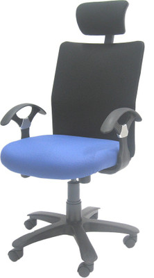 

Chromecraft Fabric Office Arm Chair(Blue)