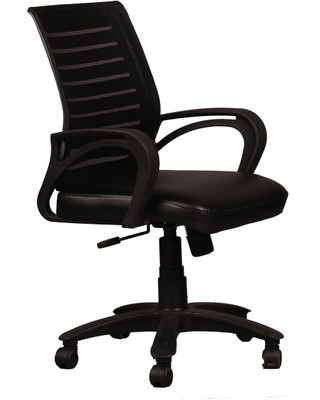 

Ks chairs Leatherette Office Arm Chair(Black)