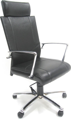 

Chromecraft Leatherette Office Arm Chair(Black)