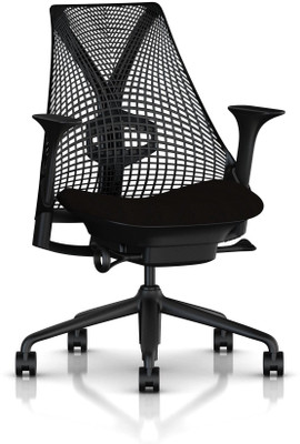

HermanMiller Sayl with Height adjustable arms : 3D Elastomer Strands Synthetic Fiber Office Arm Chair(Black)