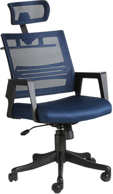 

VJ Interior Fabric Office Arm Chair(Blue, Black)