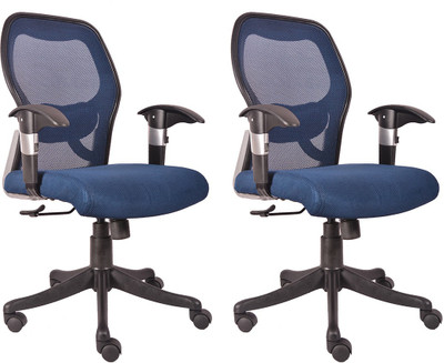 

VJ Interior Fabric Office Arm Chair(Blue)
