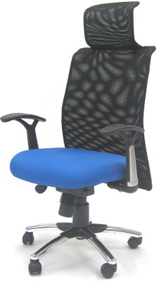 

Chromecraft Fabric Office Arm Chair(Blue)