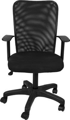 

Hetal Enterprises Fabric Office Arm Chair(Black)