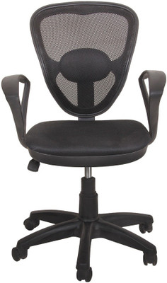 

Ks chairs Leatherette Study Arm Chair(Black)