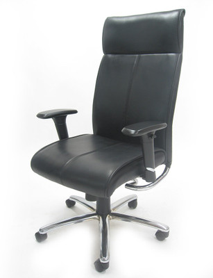 

Chromecraft Leatherette Office Arm Chair(Black)