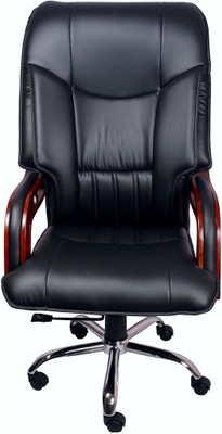 

VJ Interior Leatherette Office Arm Chair(Black, Red)