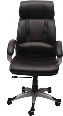 

VJ Interior Leatherette Office Arm Chair(Black)