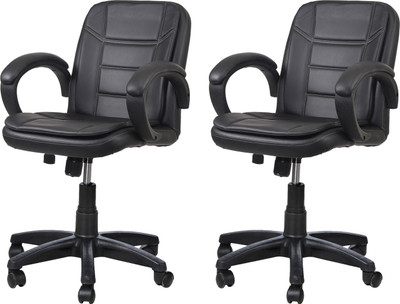 

Regentseating RSC Leatherette Office Arm Chair(Black, Set of 2)