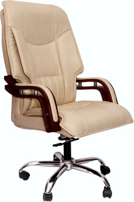 

VJ Interior Leatherette Office Arm Chair(Beige)