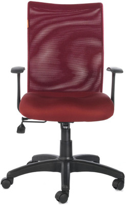 

Bluebell Genesis Midback Fabric Office Arm Chair(Red)