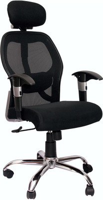 

VJ Interior Fabric Office Arm Chair(Black)