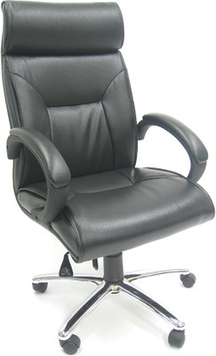 

Chromecraft Leatherette Office Arm Chair(Black)