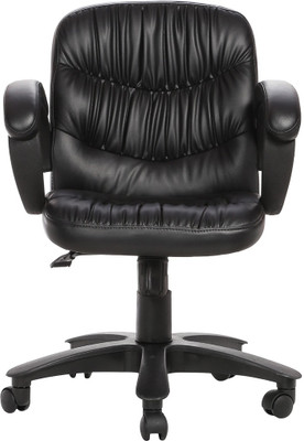 

VJ Interior Leatherette Office Arm Chair(Black)