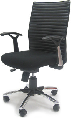 Chromecraft Leatherette Office Arm Chair(Black)